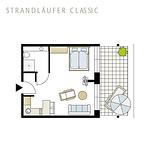 Grundriss - Strandläufer Classic 105 - Top-Hundeurlaub