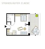 Grundriss - Strandläufer Classic 107 - Top-Hundeurlaub