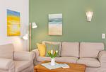 Gemütliche Sofaecke in der Wohnung Jungnamen Sand 01 - Haus Jungnamen Sand Whg. 1 - Top-Hundeurlaub