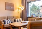 Wohnzimmer in der Ferienwohnung Lürßen in Wittdün auf Amrum - Haus am Seezeichen - Whg. Lürßen - Top-Hundeurlaub