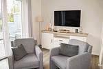 Wohnzimmer - Haus Nr. 40, Ferienhaus Deichgraf - Top-Hundeurlaub