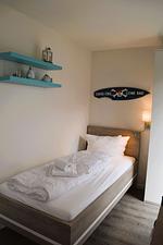 Schlafzimmer - Haus Nr. 40, Ferienhaus Deichgraf - Top-Hundeurlaub