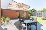 Ferienhaus Ben, Terrasse - Ferienhaus Ben Büsum - Top-Hundeurlaub