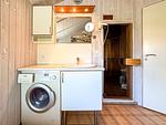 Badezimmer mit Waschmaschine - Ferienhaus 04 - Top-Hundeurlaub