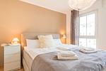 Schlafzimmer - Apprtementhaus Victoria - WE B 06 - Stranddüne - Top-Hundeurlaub