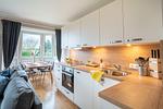 Küche / Küchenzeile - Appartement "Wattenruh" Cappel Whg. 4 - Top-Hundeurlaub