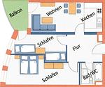 Grundriss - FeWo A2.4 - Top-Hundeurlaub