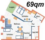 Grundriss - FeWo B2.3 - Top-Hundeurlaub