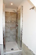 Badezimmer - Ferienwohnung Vadders Hof Risum-Lindholm - Top-Hundeurlaub