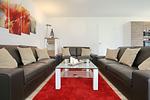 Wohnzimmer mit Sitzecke - Reethaus 08b - Top-Hundeurlaub