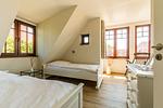 Gemütliches Schlafzimmer mit zwei Betten - Nele Nelsson Hus, Landhaus Haven Höövt - Top-Hundeurlaub