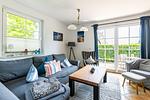 Gemütliches Wohnzimmer mit Gartenblick - An der Boddenweide - Top-Hundeurlaub