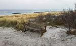 Strandbank mit Blick auf das Meer - Strandidyll - Top-Hundeurlaub