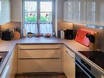 Moderne Küche mit Fenster und Kochutensilien - Worpswede - Top-Hundeurlaub