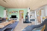 Wohnzimmer - Ferienhaus Pfefferminza Kronsgaard - Top-Hundeurlaub