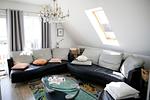 Wohnzimmer - FeWo2: Balkon, Meerblick - Top-Hundeurlaub