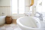 Badezimmer - FeWo2: Balkon, Meerblick - Top-Hundeurlaub