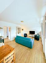 Wohnzimmer - Ferienwohnung Pamirhuus - Top-Hundeurlaub