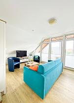 Wohnzimmer - Ferienwohnung Pamirhuus - Top-Hundeurlaub