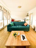 Wohnzimmer - Ferienwohnung Pamirhuus - Top-Hundeurlaub