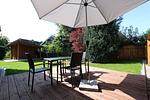 Terrasse - Haus Heckenrose Whg. 4 Gartenhaus - Top-Hundeurlaub