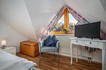 Schlafzimmer mit Doppelbett - Reihenhaus 5b - Seehund - Top-Hundeurlaub