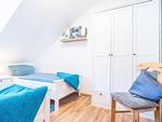 Schlafzimmer mit zwei Einzelbetten - Reihenhaus 5b - Seehund - Top-Hundeurlaub
