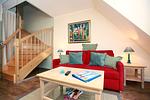 Wohnzimmer - Haus Kranich App 426 - Top-Hundeurlaub