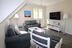 Wohnzimmer - Haus Strandkieker Whg 4 - Top-Hundeurlaub
