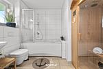 Badezimmer - Ferienwohnung Idefix Olpenitz - Top-Hundeurlaub