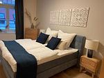 Schlafzimmer - OSTSEEKRABBE Premium Ferienwohnung familienfreundlich, zentral - Top-Hundeurlaub