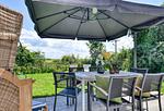 Terrasse - Ferienhaus Küstenhuus 20 Feriendorf Klein Stresow Rügen - Top-Hundeurlaub