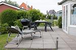 Terrasse - Ferienhaus "Zum Seepferdchen" Mellumplate 06 - Top-Hundeurlaub