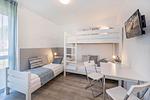 Schlafzimmer - Ferienhaus Strandmöwe EG mit Sonnenterrasse und Sauna - Top-Hundeurlaub