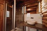 Badezimmer - Blockhaus Admiral Nelson - 1.  Reihe Meerblick - Top-Hundeurlaub