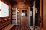 Sauna - Blockhaus Admiral Nelson - 1.  Reihe Meerblick - Top-Hundeurlaub