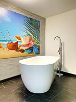 Ein wirkliches Highlight: die traumhaft schöne Badewanne. - Ferienapartment Zur guten Quelle - Top-Hundeurlaub