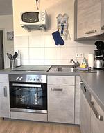 Küche / Küchenzeile - Ferienwohnung Möwe am Achterwasser Lütow Usedom - Top-Hundeurlaub
