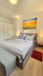 Bett - Ferienwohnung in Lütow auf Usedom – Mohnblume am Achterwasser - Top-Hundeurlaub