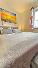 Bett - Ferienwohnung in Lütow auf Usedom – Mohnblume am Achterwasser - Top-Hundeurlaub