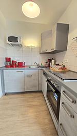 Küche / Küchenzeile - Ferienwohnung in Lütow auf Usedom – Mohnblume am Achterwasser - Top-Hundeurlaub