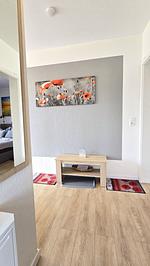 Fassade / Eingang - Ferienwohnung in Lütow auf Usedom – Mohnblume am Achterwasser - Top-Hundeurlaub
