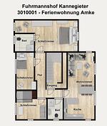 Grundriss - Ferienwohnung Amke - Top-Hundeurlaub