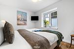 Schlafzimmer - Ferienhaus Deichoase Hedwigenkoog - Top-Hundeurlaub