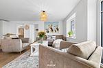 Wohnzimmer - Ferienhaus Deichoase Hedwigenkoog - Top-Hundeurlaub