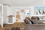 Wohnzimmer - Ferienhaus Deichoase Hedwigenkoog - Top-Hundeurlaub