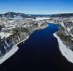 Fluss und Winterlandschaft in der Region Hammarstrand – Natur in Jämtland - Hus Hammerstrand - Top-Hundeurlaub
