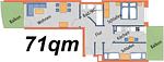Grundriss - FeWo D1.1 - Top-Hundeurlaub