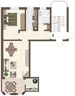 Grundriss - Ferienwohnung "Kleine Auszeit" Lilli Marleen 5-11 - Top-Hundeurlaub