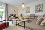 Wohnzimmer mit Sitzecke - Reethaus 11b - Top-Hundeurlaub